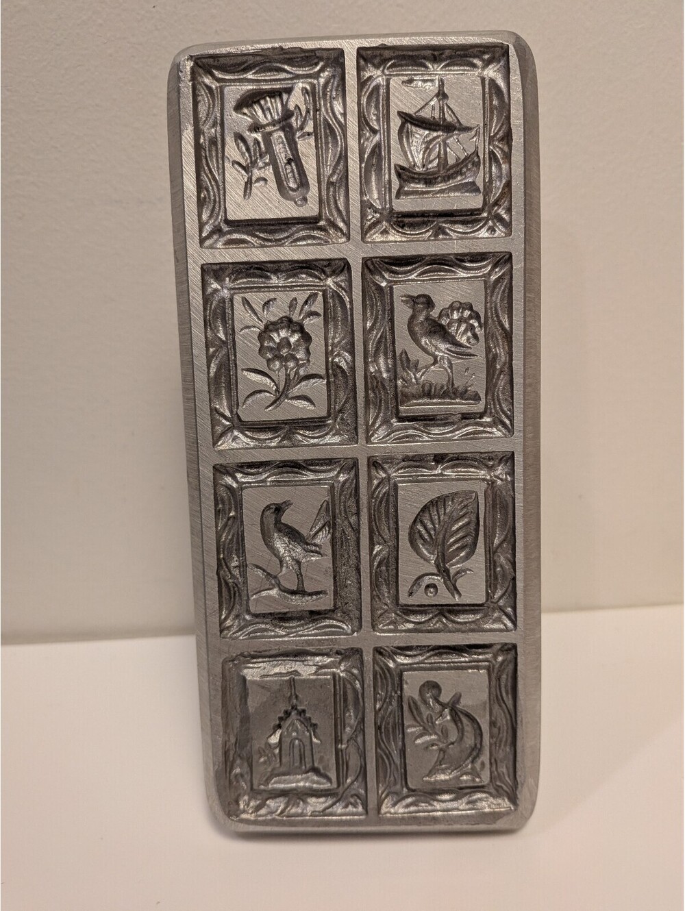 Antique Primitive Folk Ark Cookie Biscuit Chocolate Mold Handmade With Handle